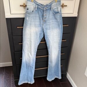 KanCan Light Blue Bootcut Men’s Jeans with Button Fly
